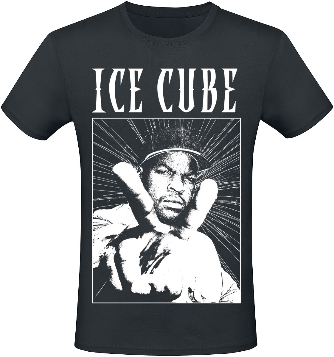 ice cube t-shirt - peace sign - s bis xxl - fÃ¼r mÃ¤nner - grÃ¶ÃŸe m - - lizenziertes merchandise! schwarz