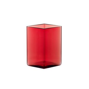 Iittala Ruutu Vase - Cranberry - 11,5 X 11,5 X H 14 Cm