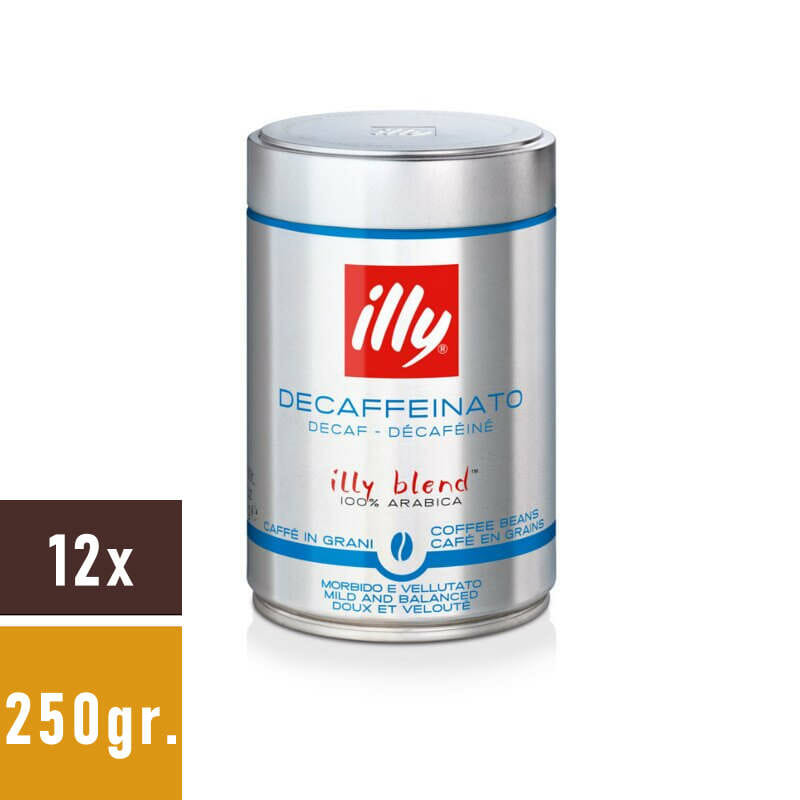 Illy - Espresso Entkoffeiniert Bohnen - 12x 250g