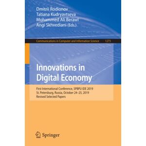 Innovations In Digital Economy Dmitrii Rodionov (u. A.) Taschenbuch Paperback X