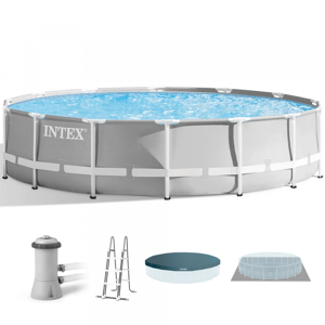 Intex 26720 Schwimmbad Frame Rotunde Cm 427x107 Mit Rahmen Pumpe Filter & Leiter