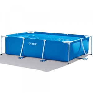 Intex Swimming Pool Frame Rechteck 300x200x75 + Filterpumpe 2271l + Abdeckplane