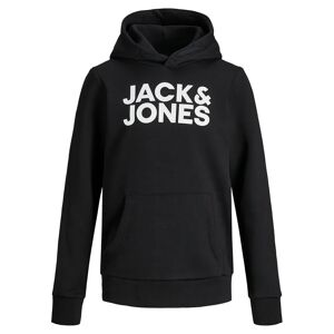 Jack & Jones - Kapuzen-sweatshirt Jjecorp Logo In Black, Gr.128