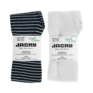 Jacky - Baby-strumpfhose Basic Jacky 2er-pack In Marine/weiß, Gr.50/56
