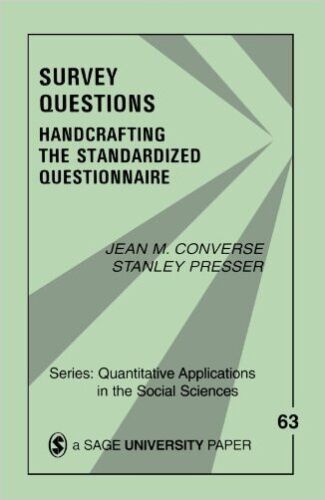 Jean M. Converse (u. A.) | Survey Questions | Taschenbuch | Englisch (1986)