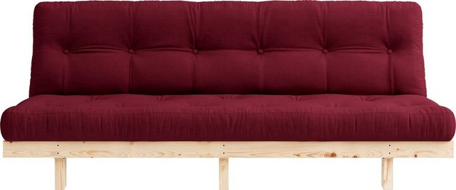 Karup Design Lean Schlafsofa - Raw/bordeaux - Sofa: 190x100x73 Cm, Bett: 190x130x35 Cm