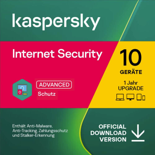 Kaspersky Internet Security 2024 - 10 Pc / Geräte - Aktivierungscode
