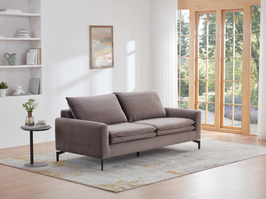 kauf-unique sofa 3-sitzer - samt - - isena taupe
