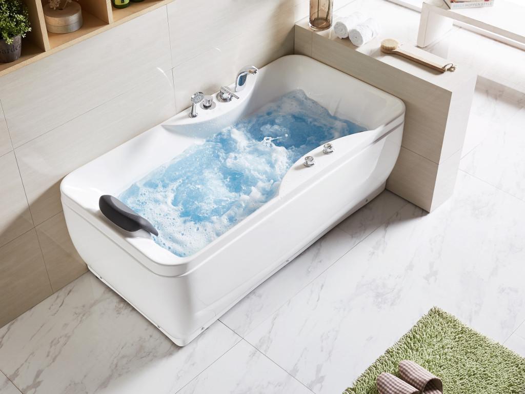 kauf-unique whirlpool badewanne - 1 person - 140 liter - ecke rechts - gavino weiÃŸ