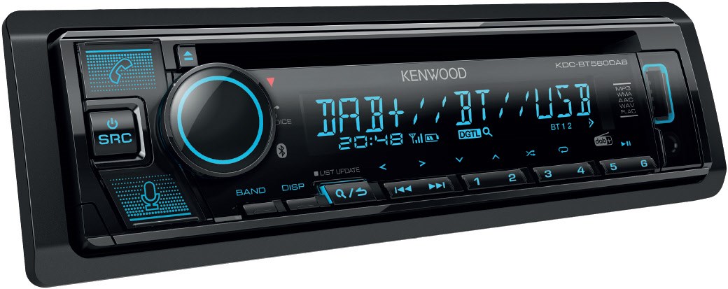 Kenwood Kdc-bt560dab 1-din Autoradio (dab+, Bluetooth, Alexa, Siri)