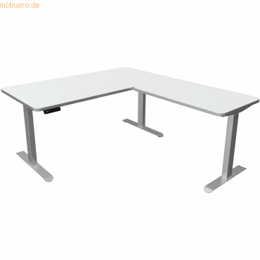 Kerkmann Move 3 Premium B 160 160x180 Schreibtisch Elektrisch Höhenverstellbar - Stehschreibtisch Weiß/weiß