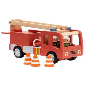 Kids Concept Feuerwehrauto - 30 Cm - Aiden - Rot M. Feuerwehrleu - One Size - Kids Concept Spielzeug