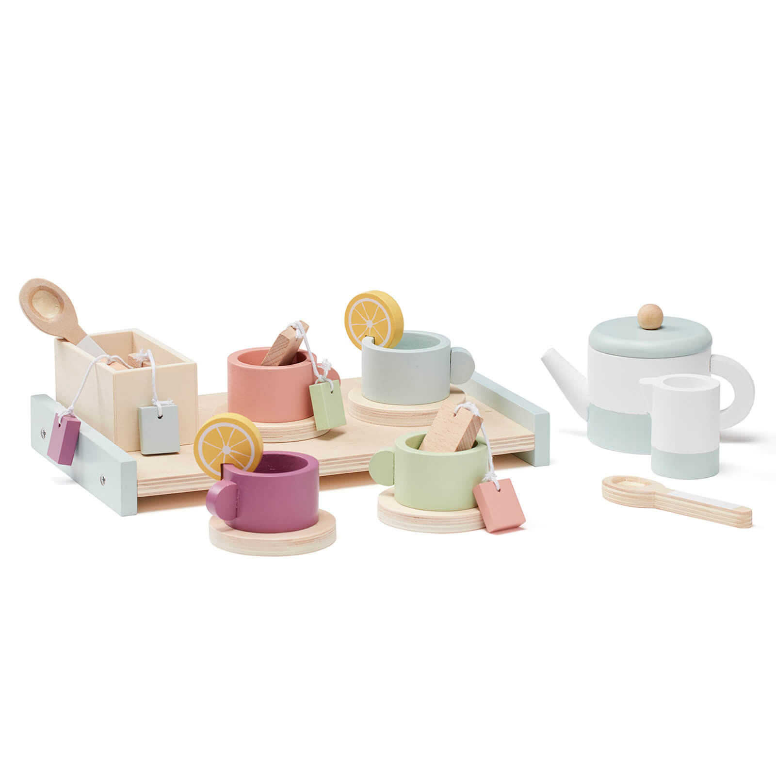 Kids Concept Tee-set - Bistro - Pastel - Kids Concept - One Size - Spiellebensmittel