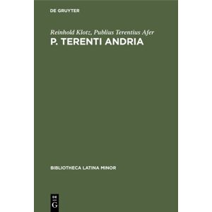 `klotz, Reinhold, Terentius... P. Terenti Andria: Ein Excu (us Import) Hbook Neu