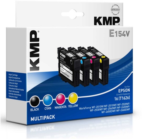 Kmp E154v Multipack Ersetzt No.16 / T1626 / C13t16264010 Bk/c/m/y