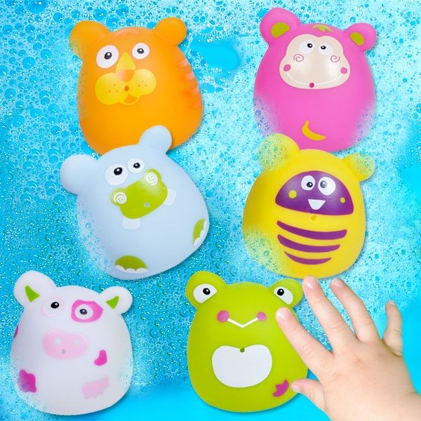 knorrtoys.com gmbh wasserspritztierchen bubbies, 6 stk, 6cm, tolles badewannenspielzeug