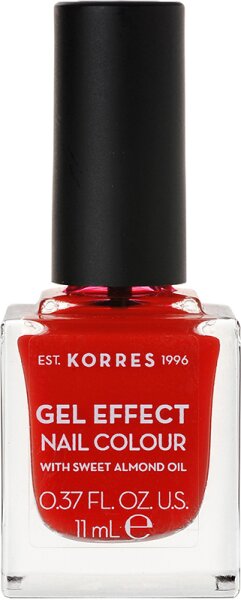 korres sweet almond nail colour 48 coral red 11 ml