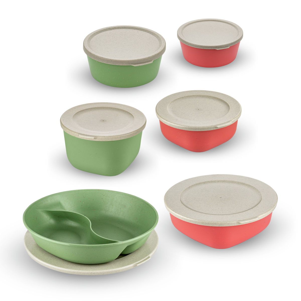 koziol muster-set mehrwegbehÃ¤lter connect bowl, box, separee; mehrfarbig