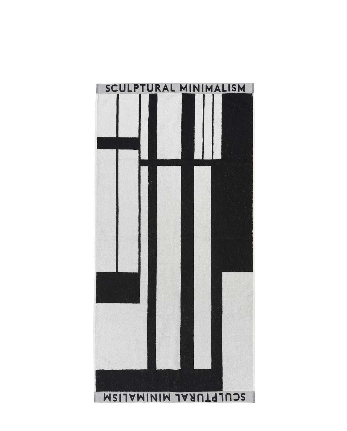 kristina dam studio handtuch minimal 140x70 cm black/off-white