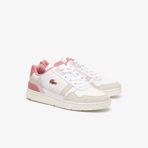 Lacoste T-clip Damen Sneaker Freizeitschuhe Weiß Pink 47sfa0082-1y9