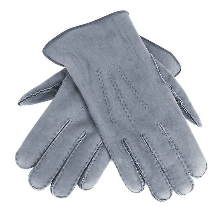 Lammfell-fingerhandschuhe Leder-handschuh Größe 8,5-10,5 Grau Premium Für Herren