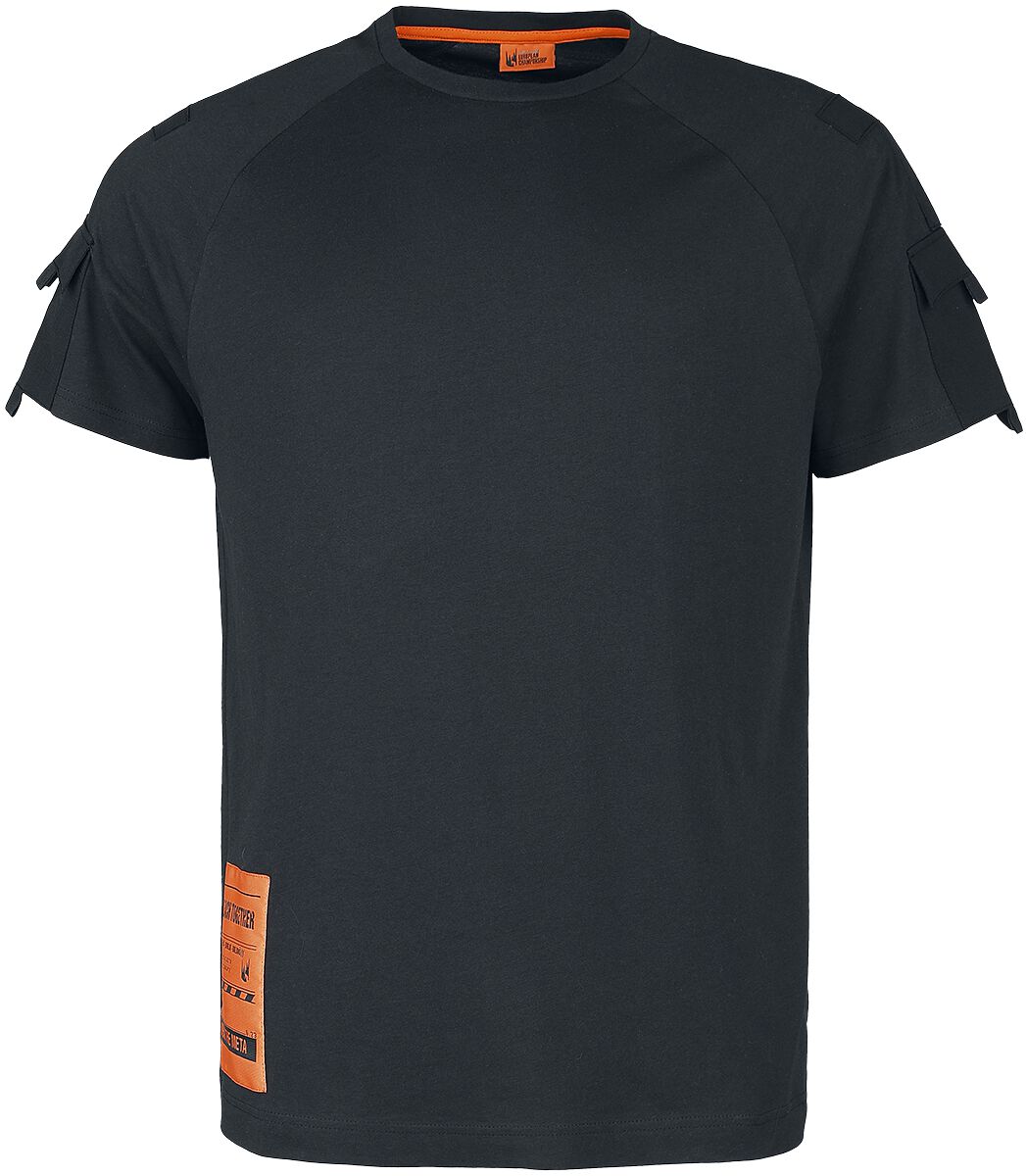 lec - gaming t-shirt - break the meta - s bis l - fÃ¼r mÃ¤nner - grÃ¶ÃŸe l - - emp exklusives merchandise! schwarz/orange