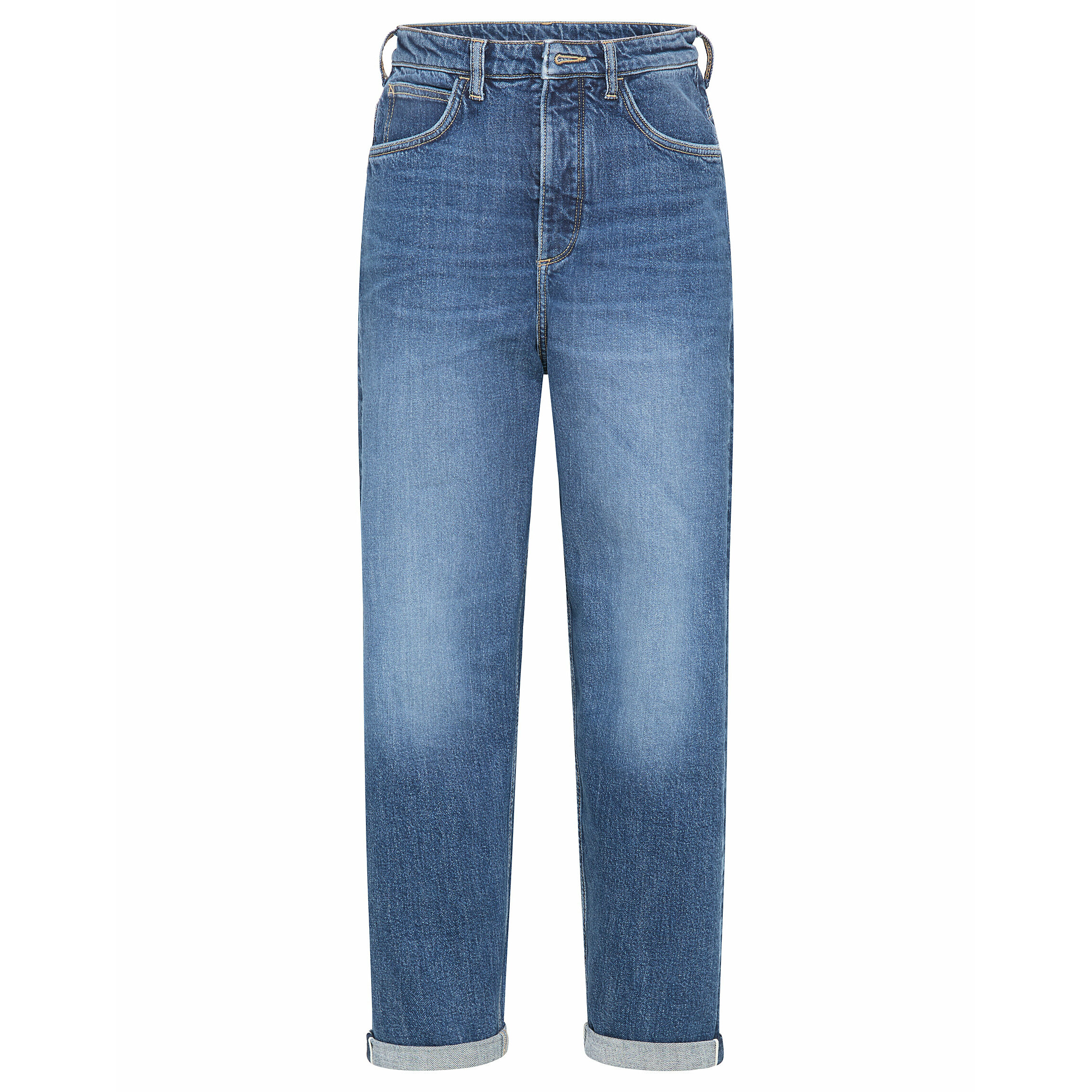 lee jeans carol button fly in mid newberry bleu