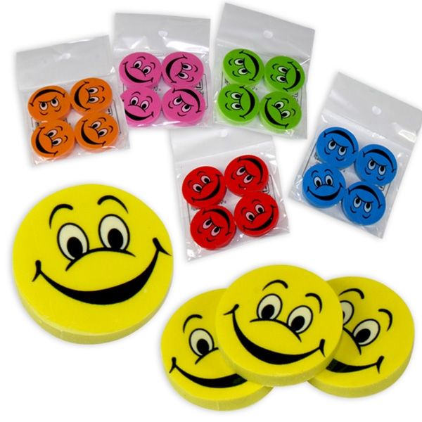 lg-imports smiley radierer-set, 4 stÃ¼ck, 2,5cm, radiergummis als mitgebsel zur emoji-party