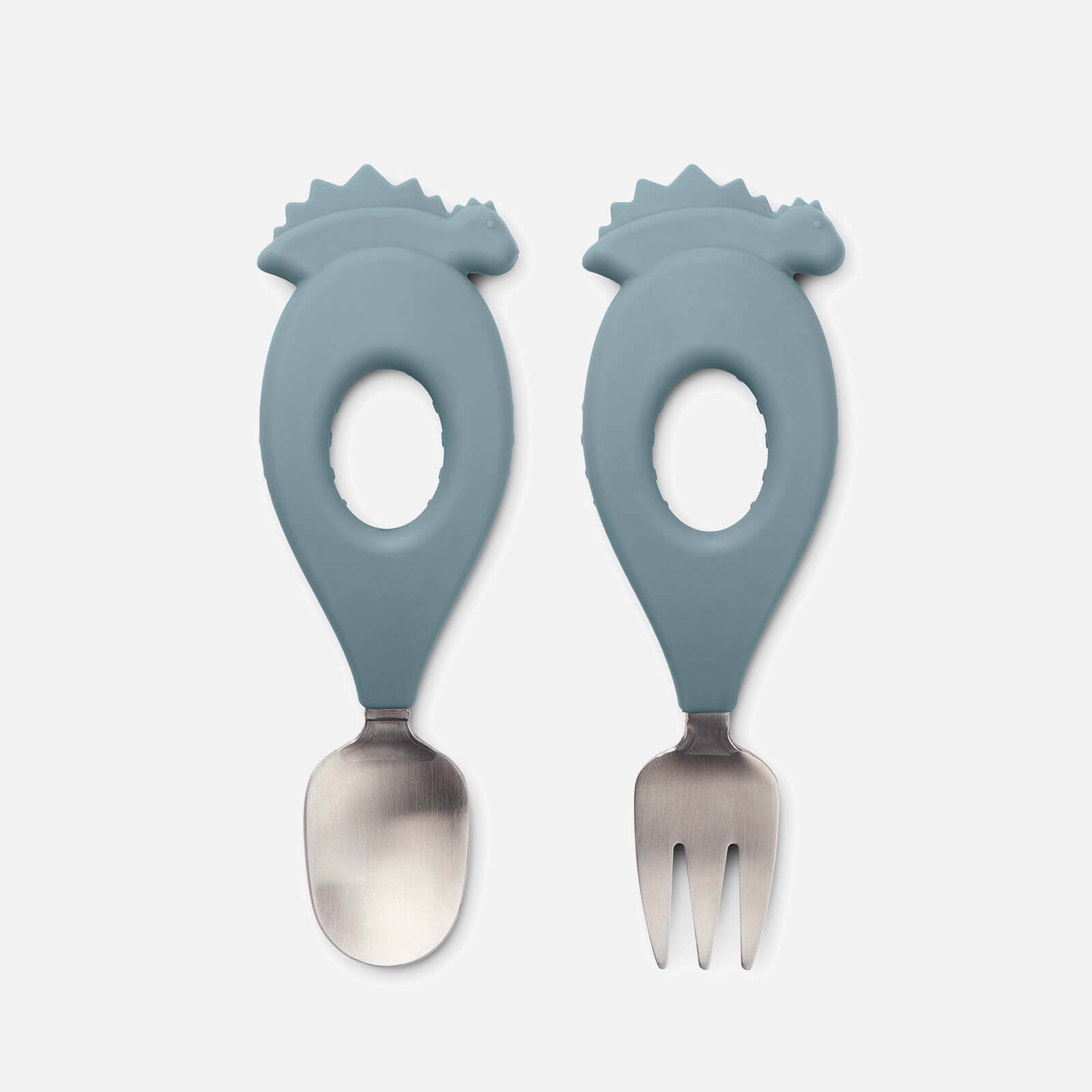 liewood stanley baby cutlery set - dino/whale blue blau