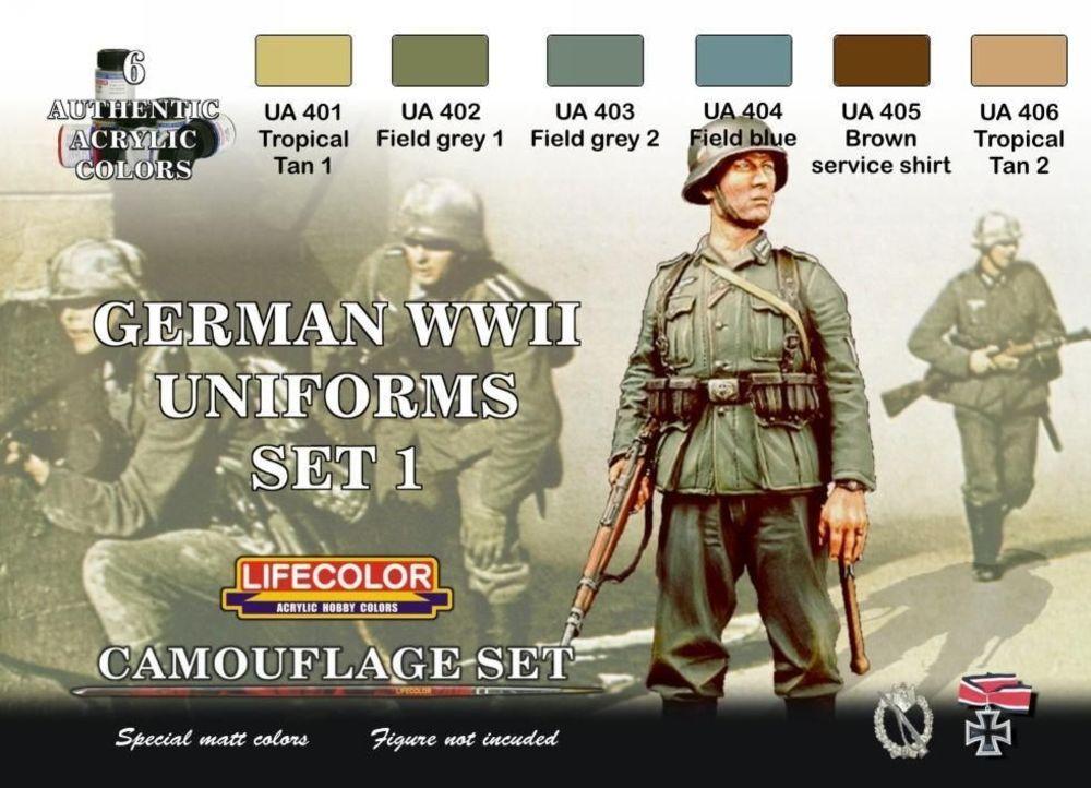 lifecolor german military uniforms wwii set n.1 uomo