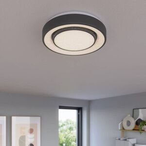 Lindby Led Smart Home Deckenlampe 'gamino' Dimmbar (modern) In Schwarz Aus
