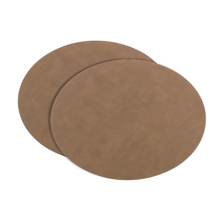 linddna platzset 2er-set tablemat oval braun