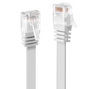 Lindy Cat6 Flach-cable 1m White Weiß