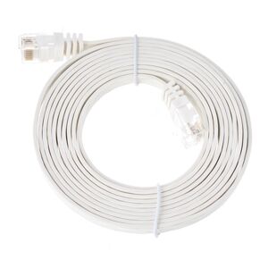 Lindy Cat6 Flach-cable 2m White Weiß