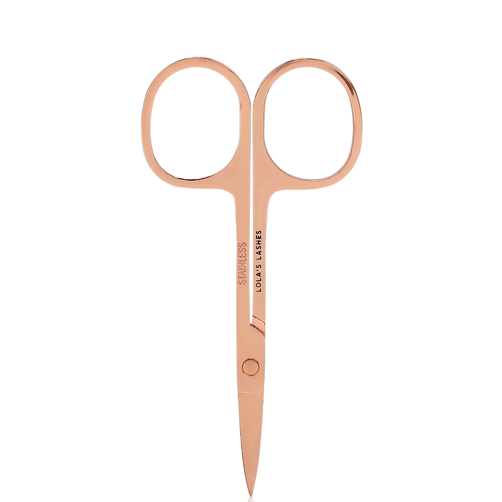 lolas lashes rose precision lash & brow scissors gold