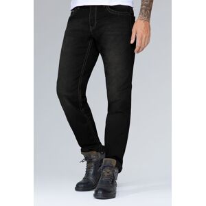 Loose-fit-jeans Camp David Gr. 34, Länge 30, Schwarz (black Used) Herren Jeans Comfort Fit