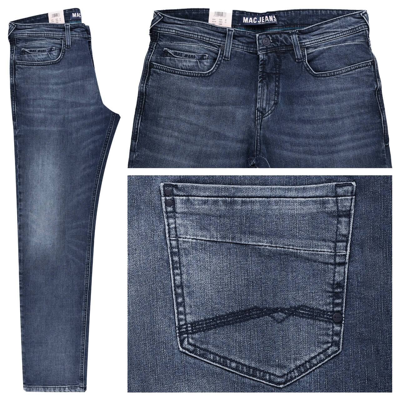 mac jeans mac ben jeans dark indigo authentic 36/34 blau uomo