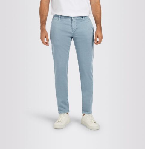 mac jeans mac flexx driver pants chino baumwollhose steel blue 33/30 blau uomo