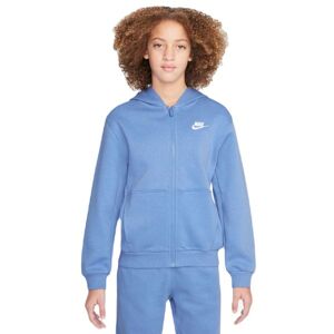 Mädchen Sweatshirt Nike Club Fleece Full-zip Hoodie - Polar/white