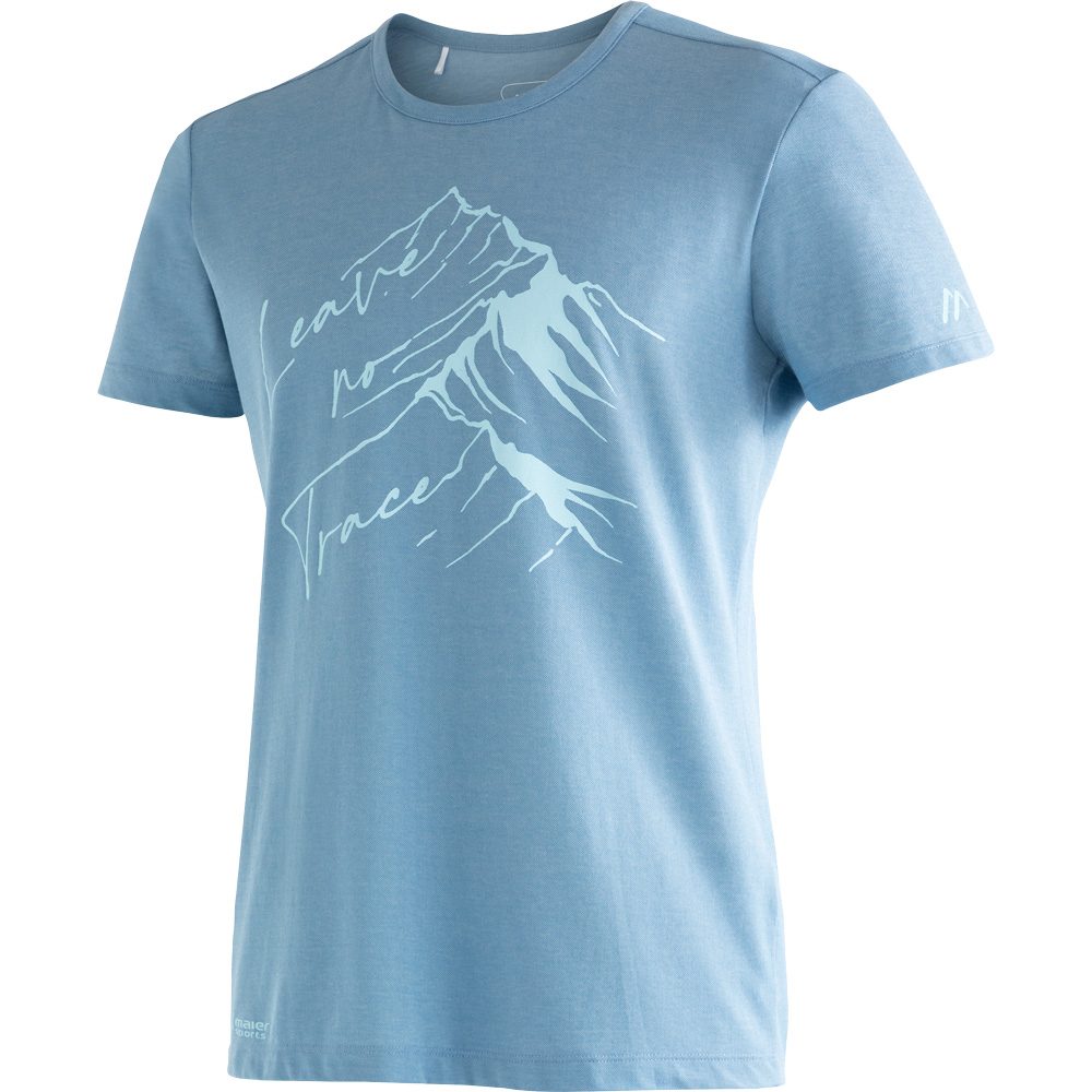 maier sports - burgeis 17 t-shirt herren blueberry blau uomo