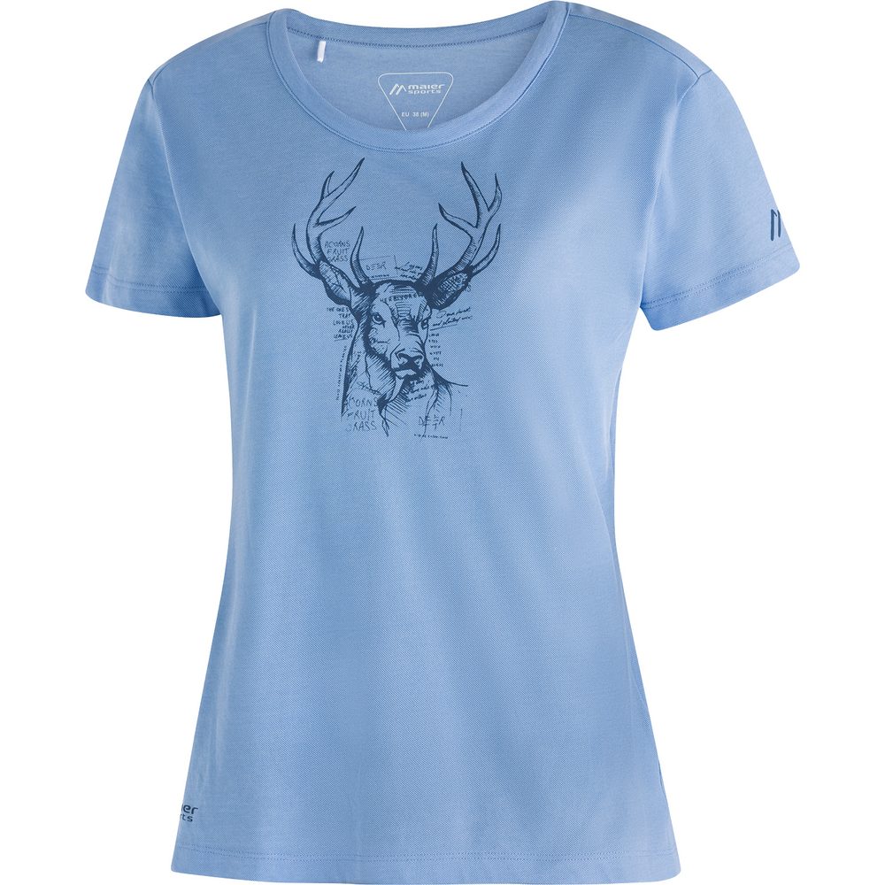 maier sports - larix t-shirt damen san francisco bay blau donna