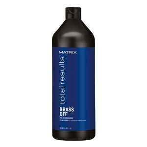 matrix brass off colour correcting blue anti-brass shampoo and conditioner duo set for lightened brunettes 1000ml