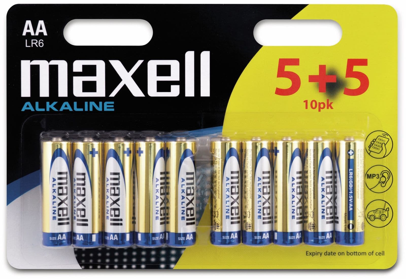 maxell mignon-batterie alkaline, aa, lr6, 10 stÃ¼ck