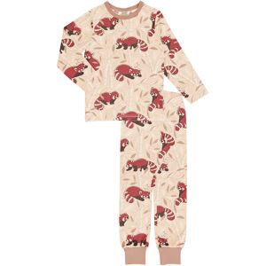 Maxomorra - Schlafanzug Red Riding Panda Lang In Beige, Gr.98/104