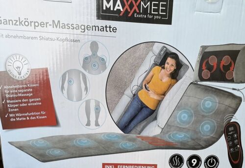 maxxmee shiatsu massageauflage grau