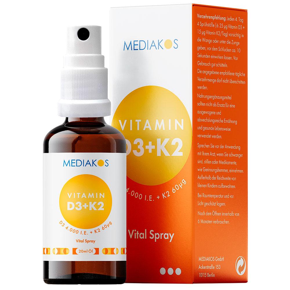 mediakos gmbh mediakos vitamin d3 + k2 4000 i.e. / 60Âµg