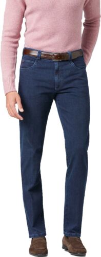 meyer casual regular fit jeans , einfarbig dunkelblau uomo