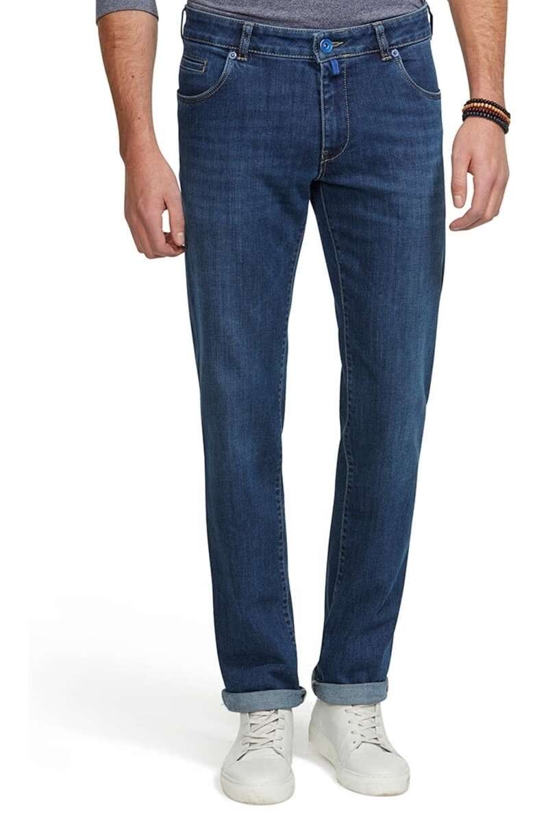 meyer m5regular fit jeans , einfarbig blau uomo