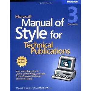 Microsoft Corporation - Gebraucht Microsoft® Manual Of Style For Technical Publications, Third Edition (bpg-other) - Preis Vom 28.04.2024 04:54:08 H