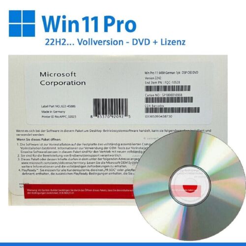 Microsoft Oem Fqc-10534 Windows 11 Pro 64 Bit German ~e~